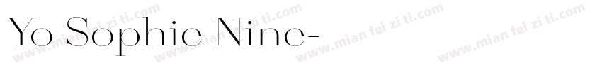 Yo Sophie Nine字体转换